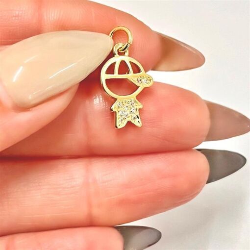 PING MENININHO FOLHEADO A OURO 18K