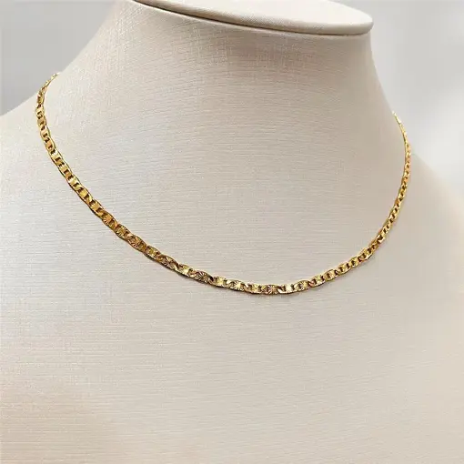 COR GUCCI C/ * DIAMANTADOS 3,5MM FOLHEADO A OURO 18K