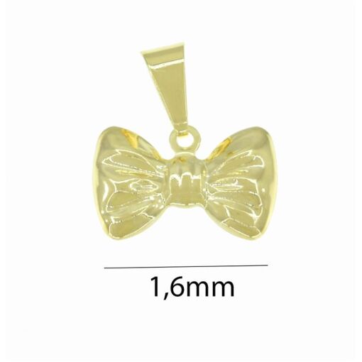 PING LAÇO 1,6CM LARGO C/ DET. FUNDO FOLHEADO A OURO 18K