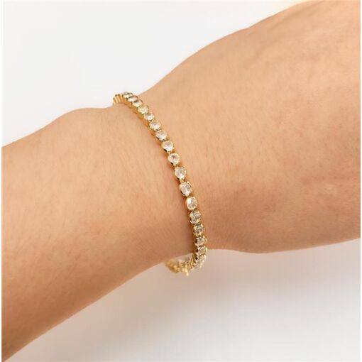 PUL ZIRC ARRED. 2,5MM FOLHEADO A OURO 18K
