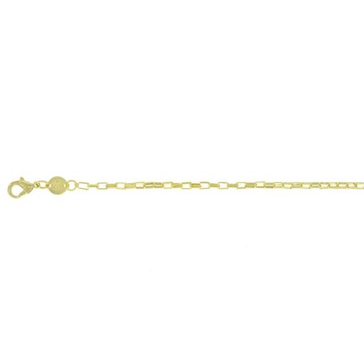 COR CARTIER 2,25MM ELO ARREDONDADO FOLHEADO A OURO 18K
