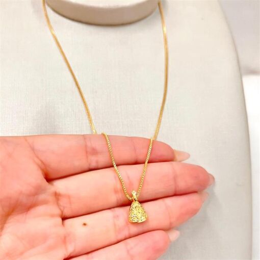 GARG NSA APARECIDA FOLHEADO A OURO 18K