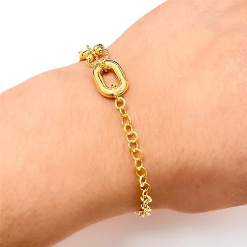 PUL C/ ELOS LARGOS  FOLHEADO A OURO 18K