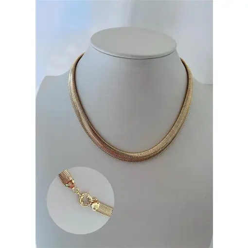 GARGANTILHA FOLHEADO A OURO 18K