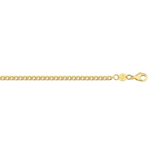 CORRENTE CUBANA 1X1 2,8MM FOLHEADO A OURO 18K