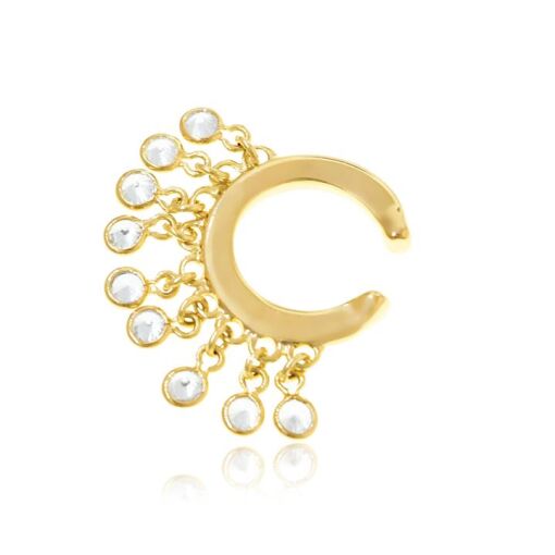 BR PIERC TIFFANY FOLHEADO A OURO 18K
