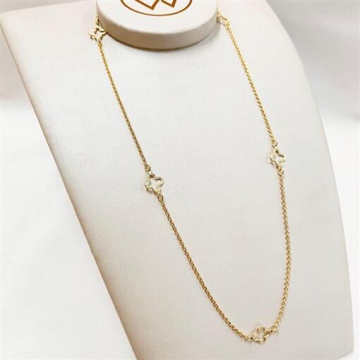 GARG ELOS C/ TREVINHOS VAZ FOLHEADO A OURO 18K