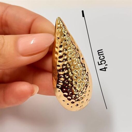 PING GOTA GRANDE  FOLHEADO A OURO 18K