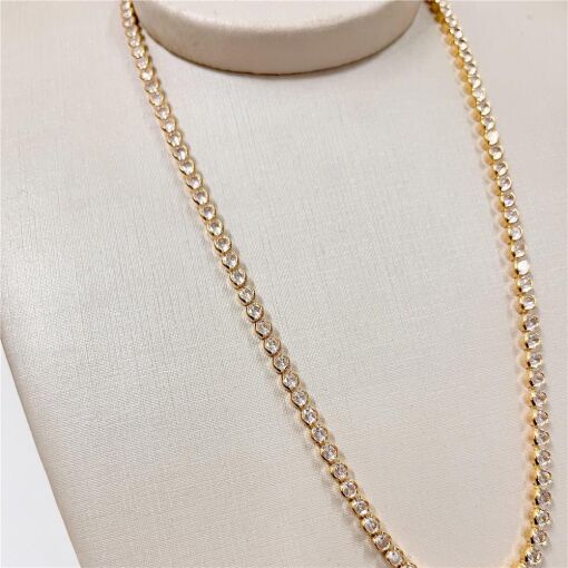 GARG ZIRC ARRED. 2,5MM FOLHEADO A OURO 18K