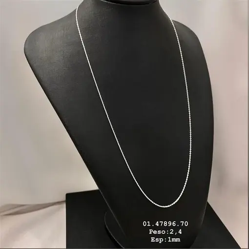 CORRENTE GRUMET ELOS PEQUENOS 1MM PRATA 925