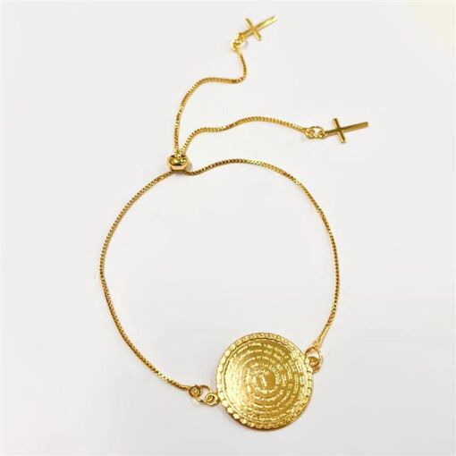 PUL REGULAVEL ORAÇÃO PAI NOSSO FOLHEADO A OURO 18K