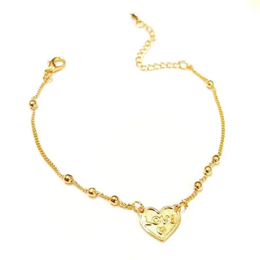PUL CORAÇÃO LOVE  FOLHEADO A OURO 18K