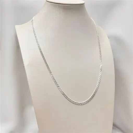 CORRENTE ELO DUPLO 5,2MM FOLHEADO A PRATA