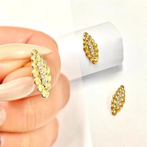 CONJ NAVETE  FOLHEADO A OURO 18K