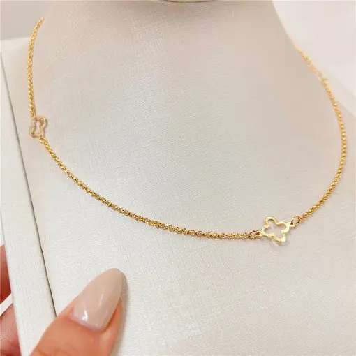 GARG 3 TREVINHOS VAZ LISOS  FOLHEADO A OURO 18K