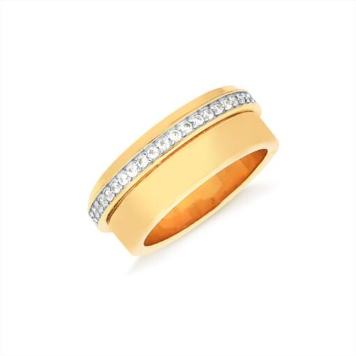 ANEL FOLHEADO A OURO 18K