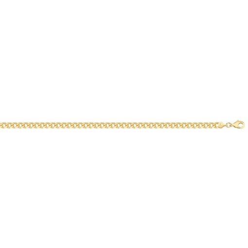 CORRENTE GROUMET DIAMANTADA 4, 5MM FOLHEADO A OURO 18K