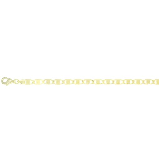 CORRENTE PIASTRINI 3,6MM FOLHEADO A OURO 18K