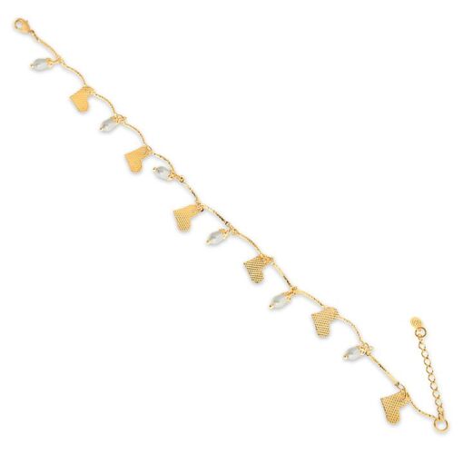 TORNOZELEIRA FOLHEADO A OURO 18K