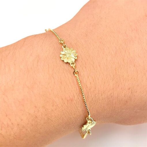 PUL MARGARIDAS  FOLHEADO A OURO 18K