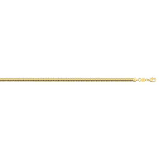 MALHA RABO DE RATO ACHATADA 4,0MM FOLHEADO A OURO 18K