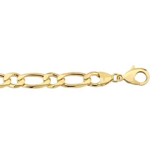 CORRENTE 1X1 DIAMANTADA10,1 MM FOLHEADO A OURO 18K