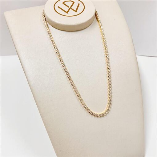 GARG ZIRC ARRED. 2,5MM FOLHEADO A OURO 18K