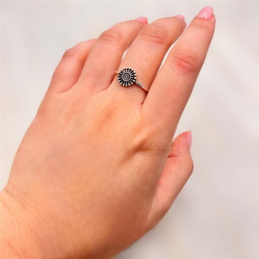 ANEL REDONDO TRABALHADO PRATA 925