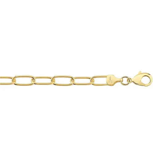 CORRENTE ELO UM POR UM 6MM FOLHEADO A OURO 18K