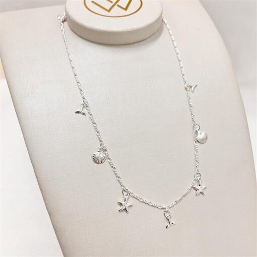 CHOKER MAR  FOLHEADO A PRATA