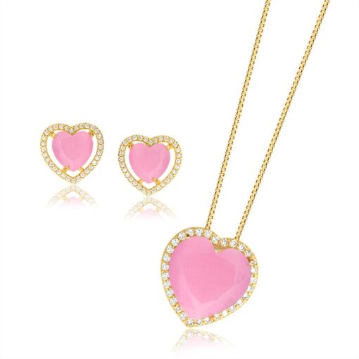 CONJUNTO FOLHEADO A OURO 18K