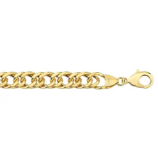 CORRENTE ELO DUPLO 10 MM FOLHEADO A OURO 18K