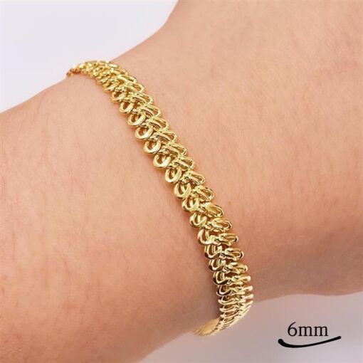 COR ESCAMA DE PEIXE 6,5MM FOLHEADO A OURO 18K