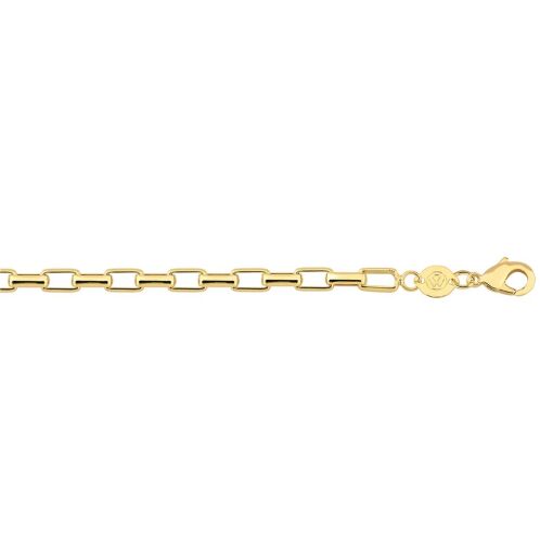 CORR CARTIE 4,00MM ELO RED  FOLHEADO A OURO 18K