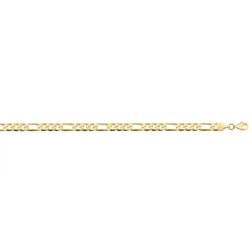 CORRENTE FIGARO 3X1 5,8MM FOLHEADO A OURO 18K