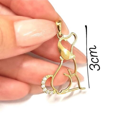 PING DOG VAZADO C/ CAUDA CRAV. FOLHEADO A OURO 18K