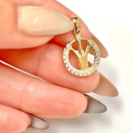 PING ÁRVORE C/ PONTO DE LUZ FOLHEADO A OURO 18K