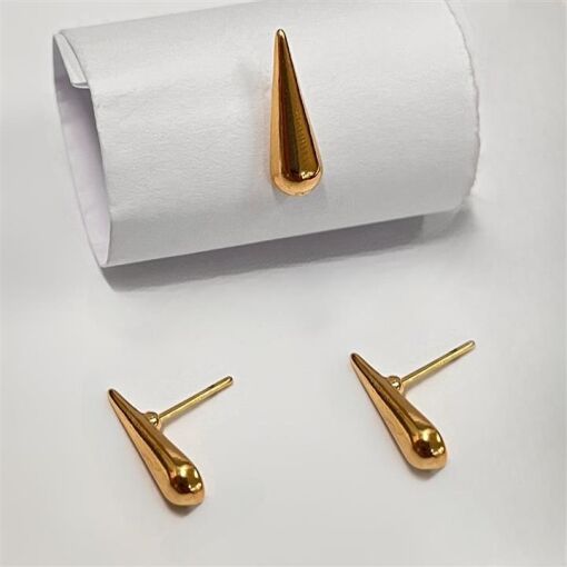 BR GOTA ALONGADA 2CM FOLHEADO A OURO 18K
