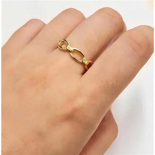 ANEL ELOS ABERTO  FOLHEADO A OURO 18K