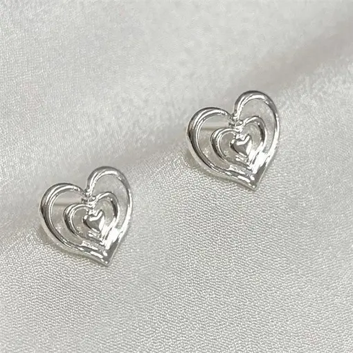 BR PINO CORAÇÃO VAZ C 2 NO CENTRO 1 MINI LISO  FOLHEADO A PRATA