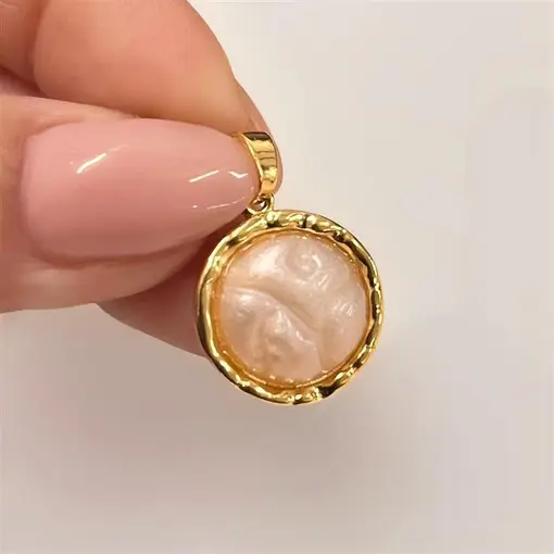 PING MADREPEROLA FOLHEADO A OURO 18K