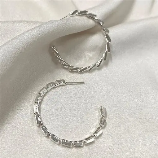 BR ARGOLA 3,5CM  FOLHEADO A PRATA