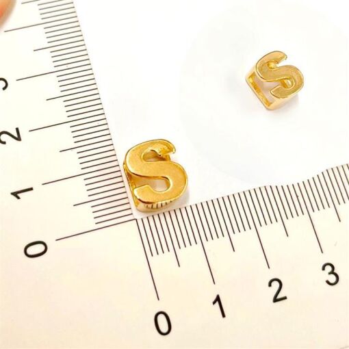 PING LETRA 11MM FOLHEADO A OURO 18K
