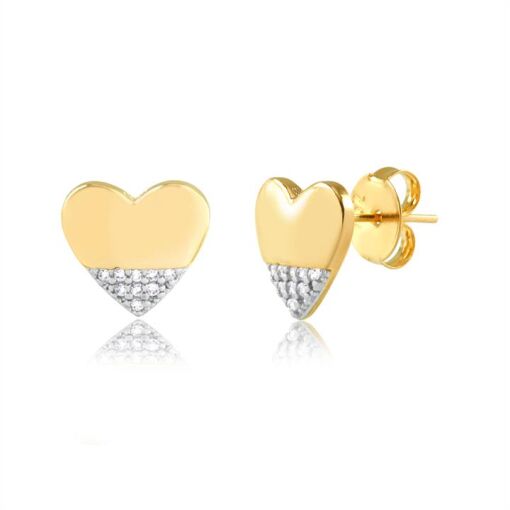 BR CORAÇÃO C/ ZIRCONIA FOLHEADO A OURO 18K