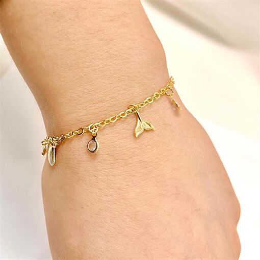 PULSEIRA  MAR  FOLHEADO A OURO 18K