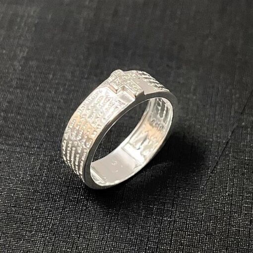 AN ESCR PAI NOSSO MEIO CRUZ ZIRCONIA PRATA 925