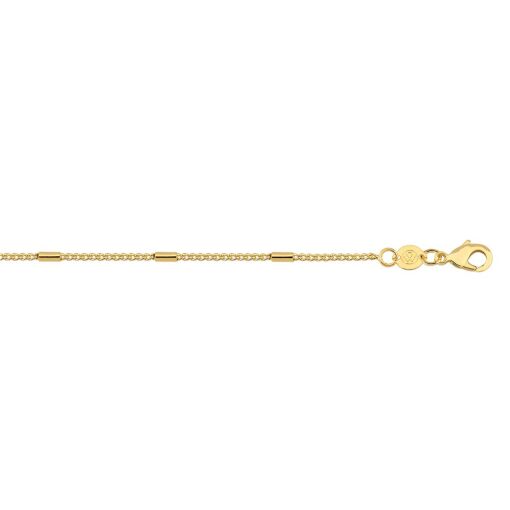 CORRENTE GRUMET C/ TUBINHOS FOLHEADO A OURO 18K