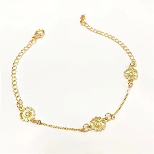 PUL MARGARIDAS  FOLHEADO A OURO 18K