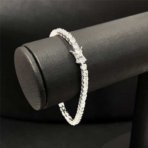 RIVIERA MASC ZIRCONIA 3MM 19CM PRATA 925
