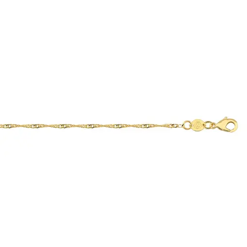 CORRENTE SINGAPURA 1,40 FOLHEADO A OURO 18K